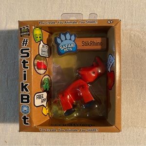 -StikBot Safari Pets StikRhino Red Figure